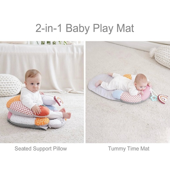 MIIMER 2 -in -1 -tummy time baby mat and seated tummy time pillow - Picture 7 of 11